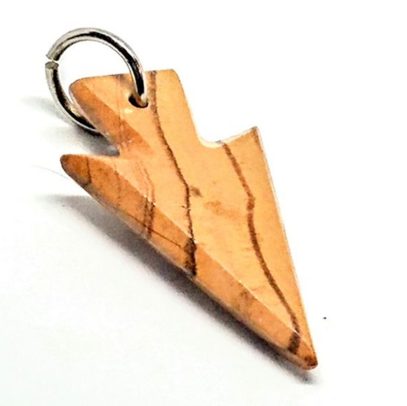 Jewelry - Wooden Arrowhead Pendant - light wood